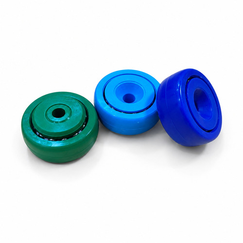 T track Plastic ball bearing wheel for poultry processing overhead conveyor