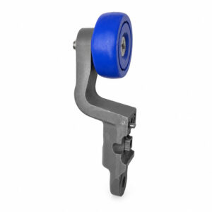 T track trolley half dark blue bearing wheel for poultry processing line