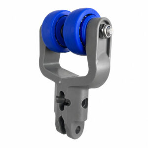 T track trolley set dark blue bearing wheel for poultry processing line