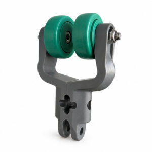 T track trolley set meyn green SH wheel bolt mounted for poultry processing line