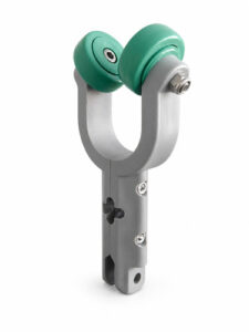 tube track trolley set linco wheel bolt mounted for poultry processing line